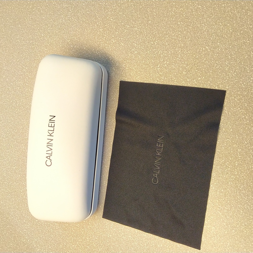 Calvin Klein White Eyeglass Case